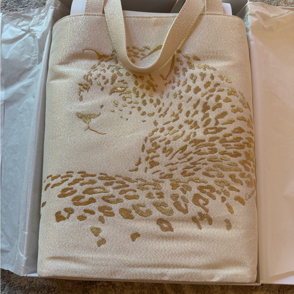 Cartier Gold and Silver Japanese Washi Tote Bag - NEW